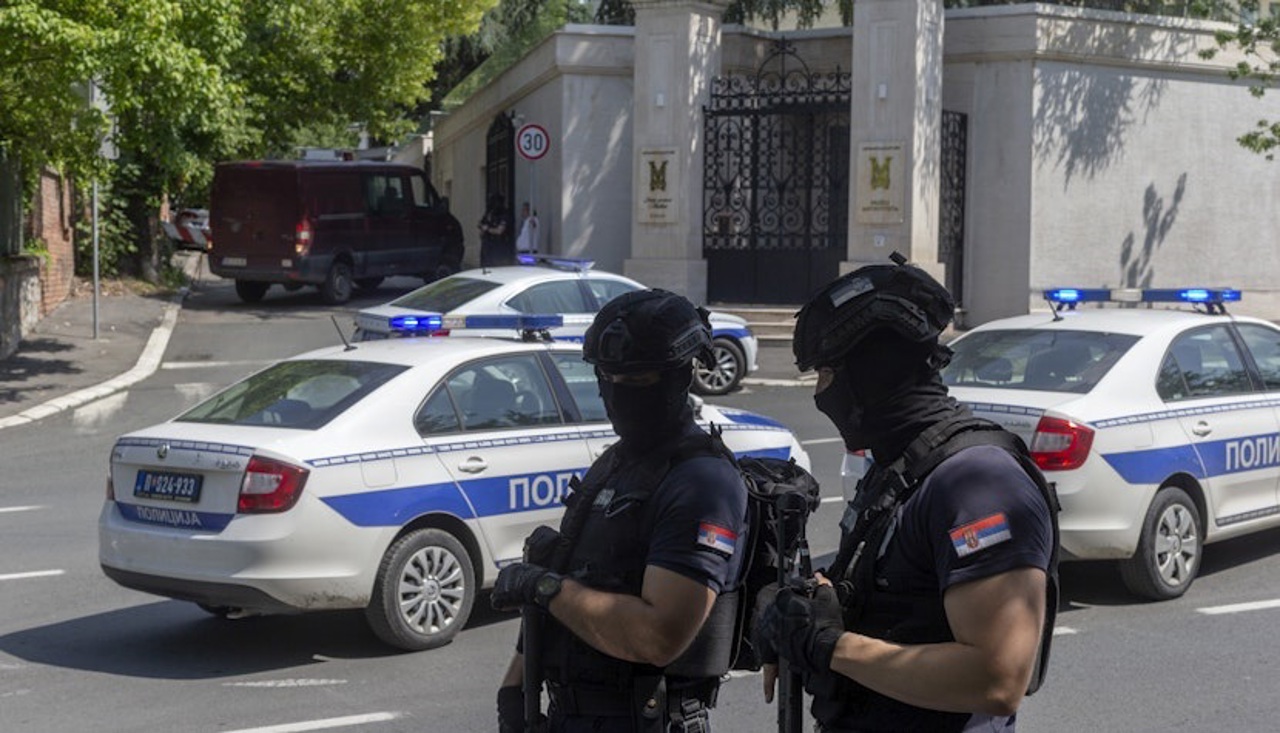 Two detained after attack outside Israeli Embassy in Belgrade