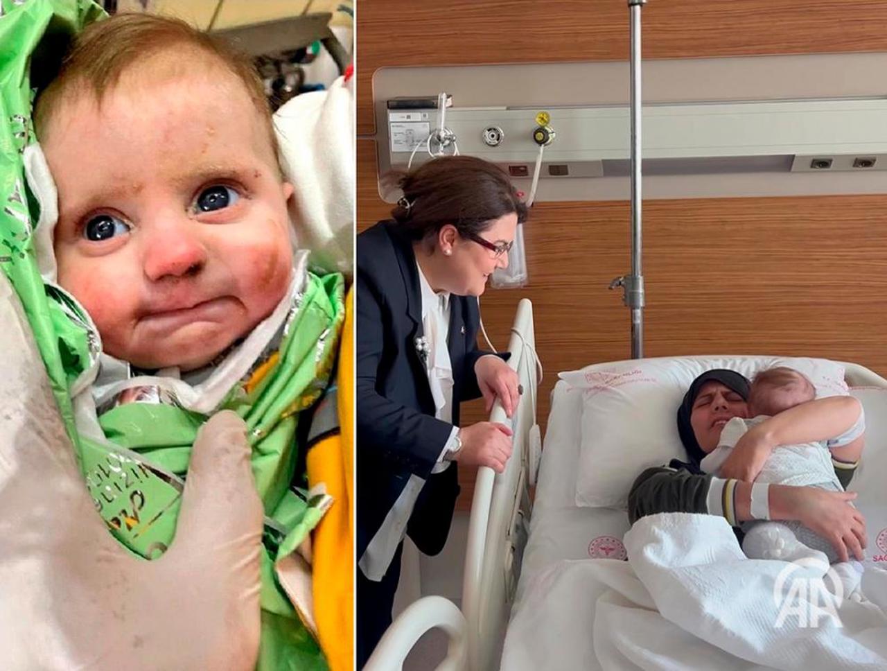 Un bebeluș care a supraviețuit cutremurului devastator din Turcia s-a întors în brațele mamei, la aproape două luni de la tragedie