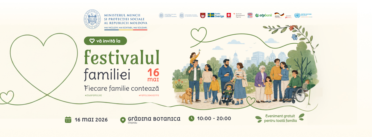 Program extins de Ziua Familiei: Grădina Botanică și PMAN vor fi transformate în spații de sărbătoare