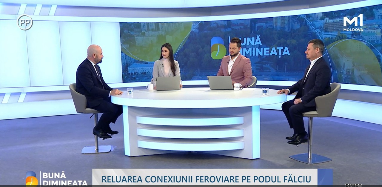 Irinel Ionel Scrioșteanu, la Moldova 1: Legătura feroviară Fălciu-Cantemir va aduce costuri mai mici pentru mărfurile importate și exportate din R. Moldova 