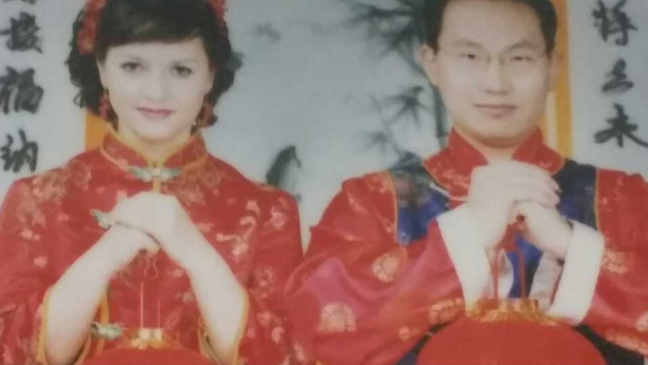 Ana Jalbă și Yan Qin, la nunta lor