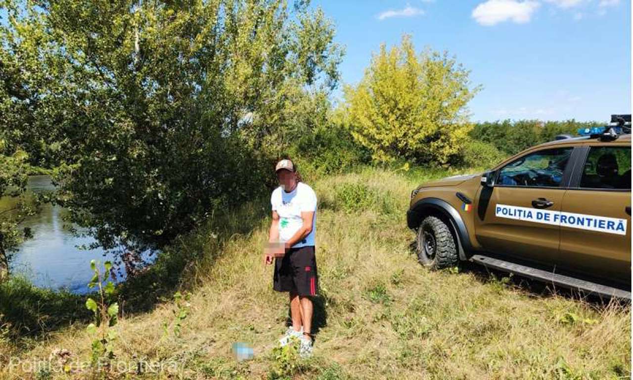  Bărbat din Republica Moldova, prins după ce a trecut ilegal frontiera, peste râul Prut