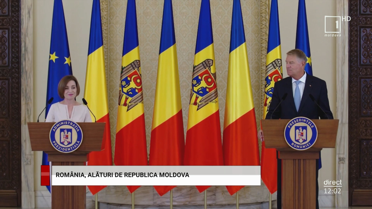 Președintele României Klaus Iohannis și Președintele R. Moldova Maia Sandu - conferință de presă
