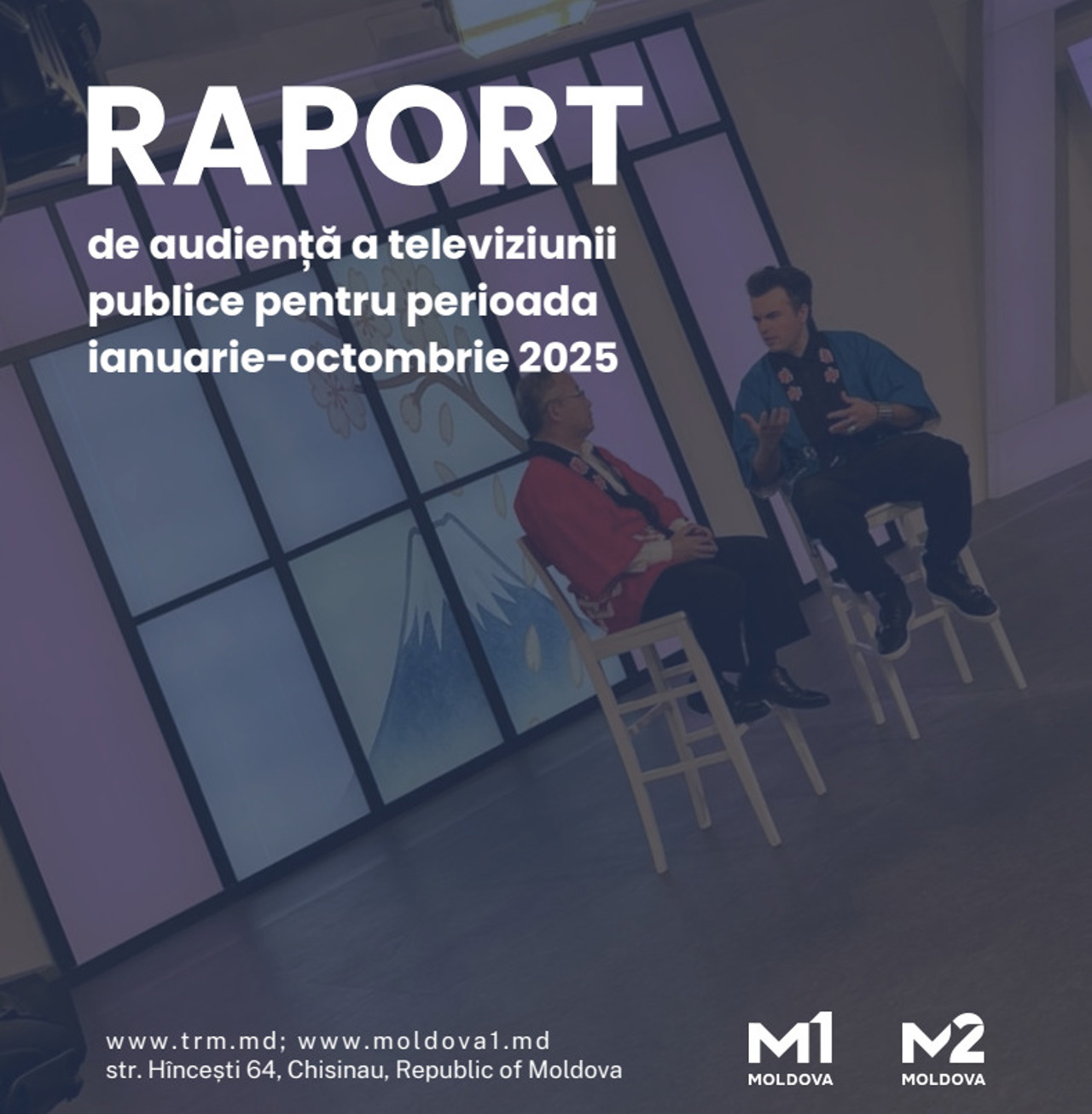  REPORT | Audience of Moldova 1 TV up by 21.3% in 2025; Moldova 2 TV also on the rise