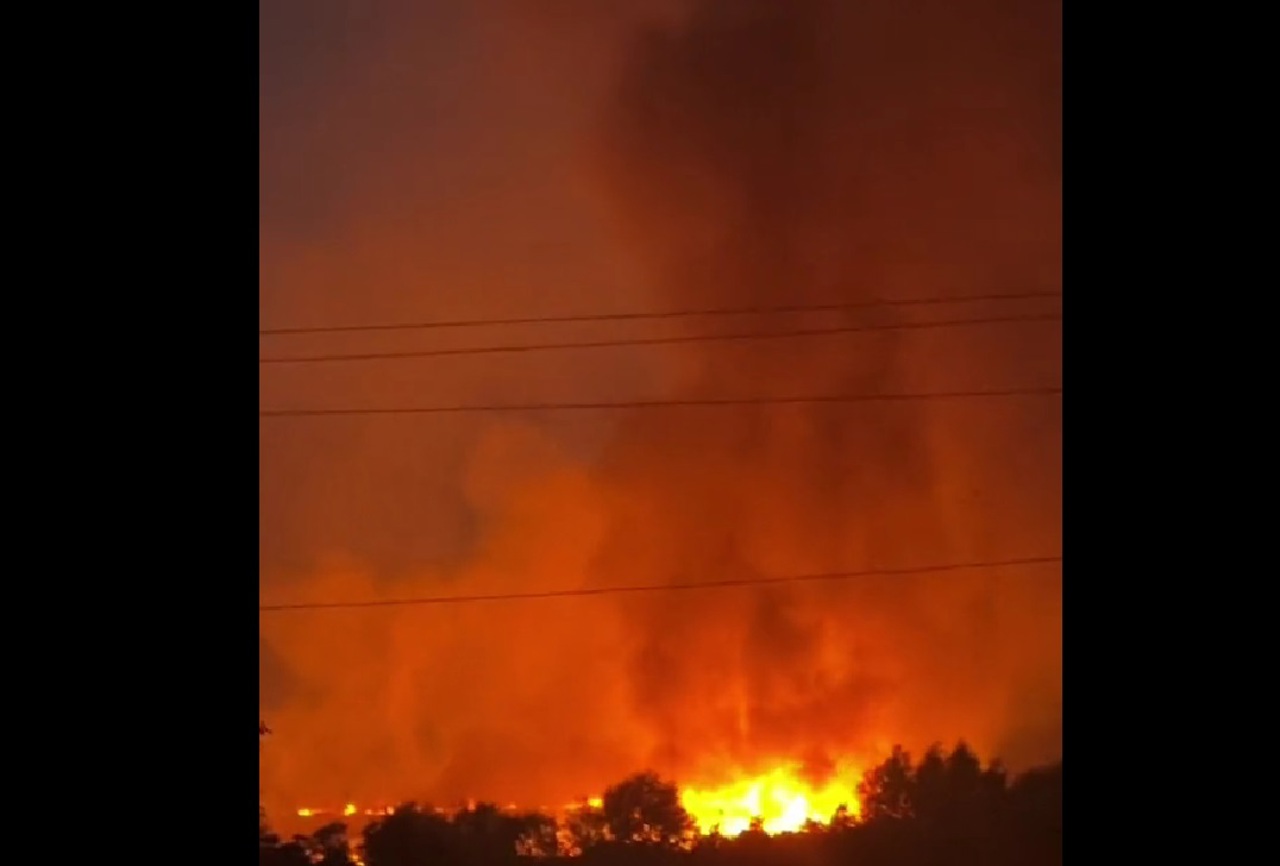 Incendiu de proporții la Dănceni. 20 de hectare de stuf, mistuite de flăcări