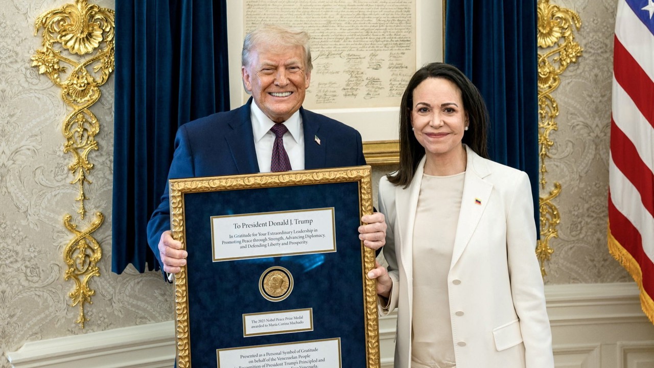 Lidera opoziției din Venezuela i-a oferit lui Donald Trump medalia Premiului Nobel pentru Pace