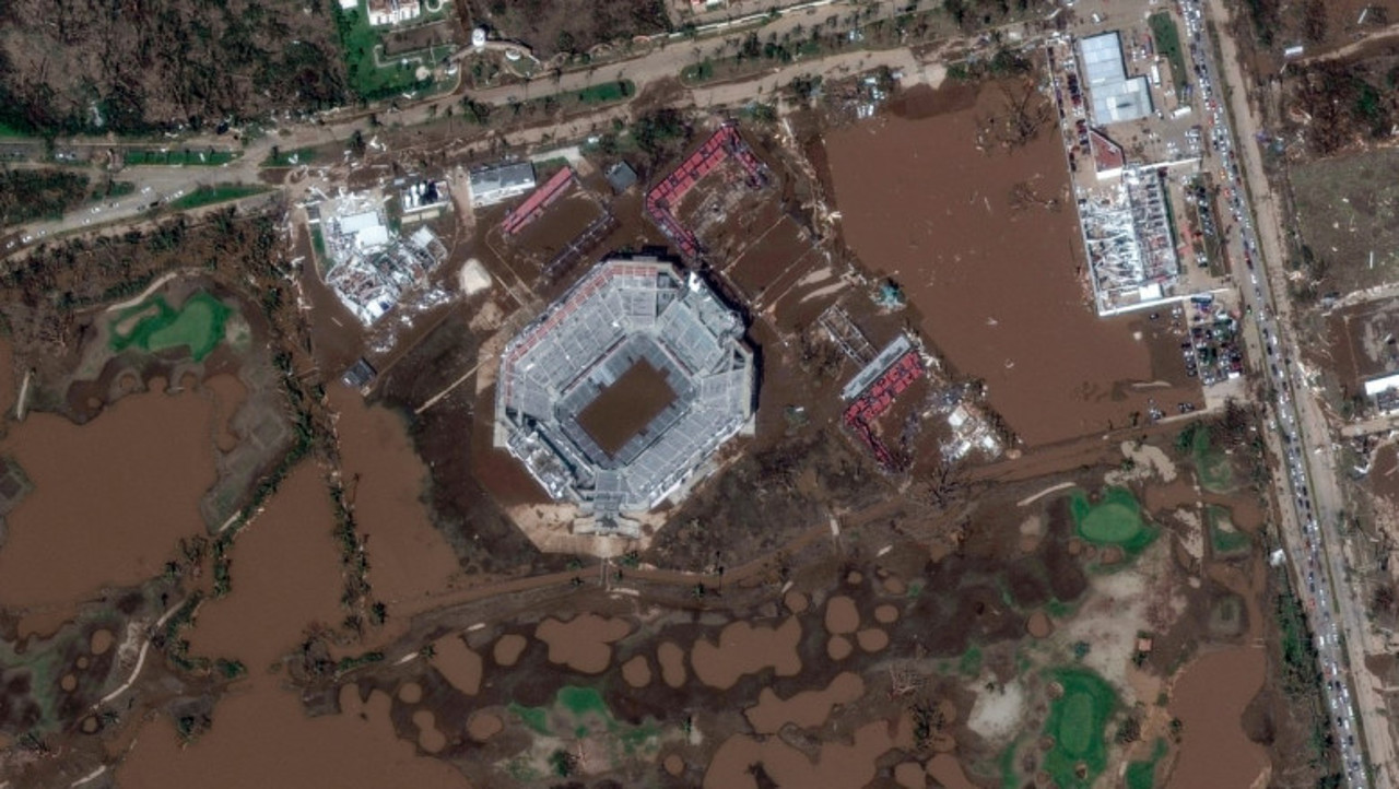 Dezastrul rămas după uraganul de pe litoralul mexican se vede din satelit  