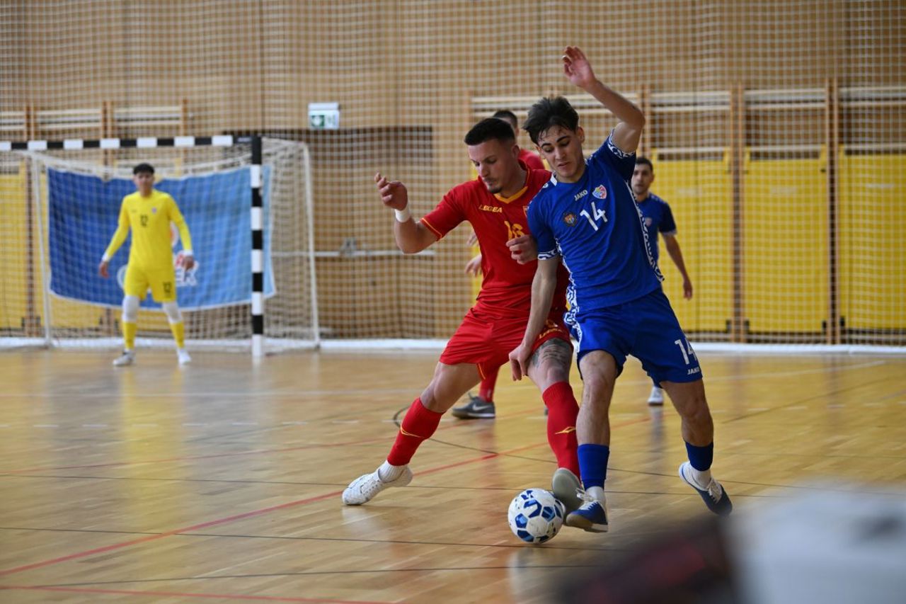 Naționala de futsal a Republicii Moldova a câștigat amicalul cu Muntenegru