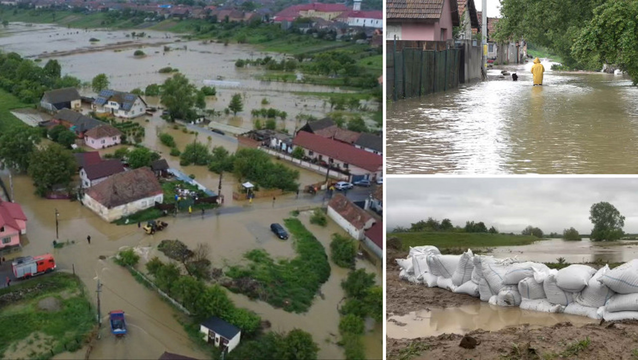Cod roșu de inundații în România: zeci de localități afectate, sute de persoane evacuate