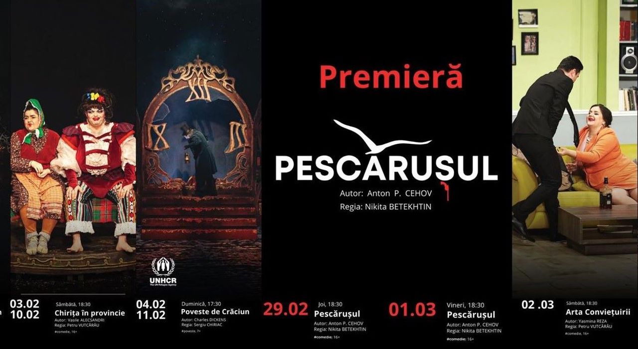 „Pescărușul” revine pe scena Naționalului „Mihai Eminescu” în regia lui Nikita Betehtin, refugiat din Rusia 