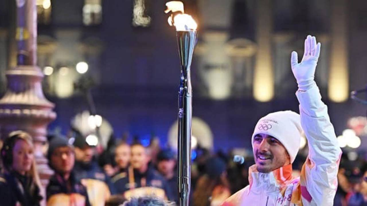 Flacăra olimpică a sosit la Cortina d'Ampezzo