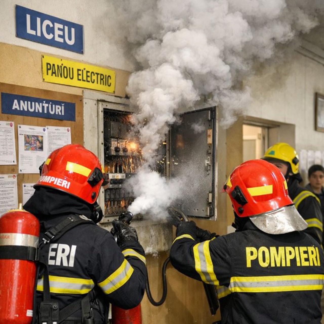 Incendiu la un liceu din Chișinău | Toate persoanele au fost evacuate în timp util
