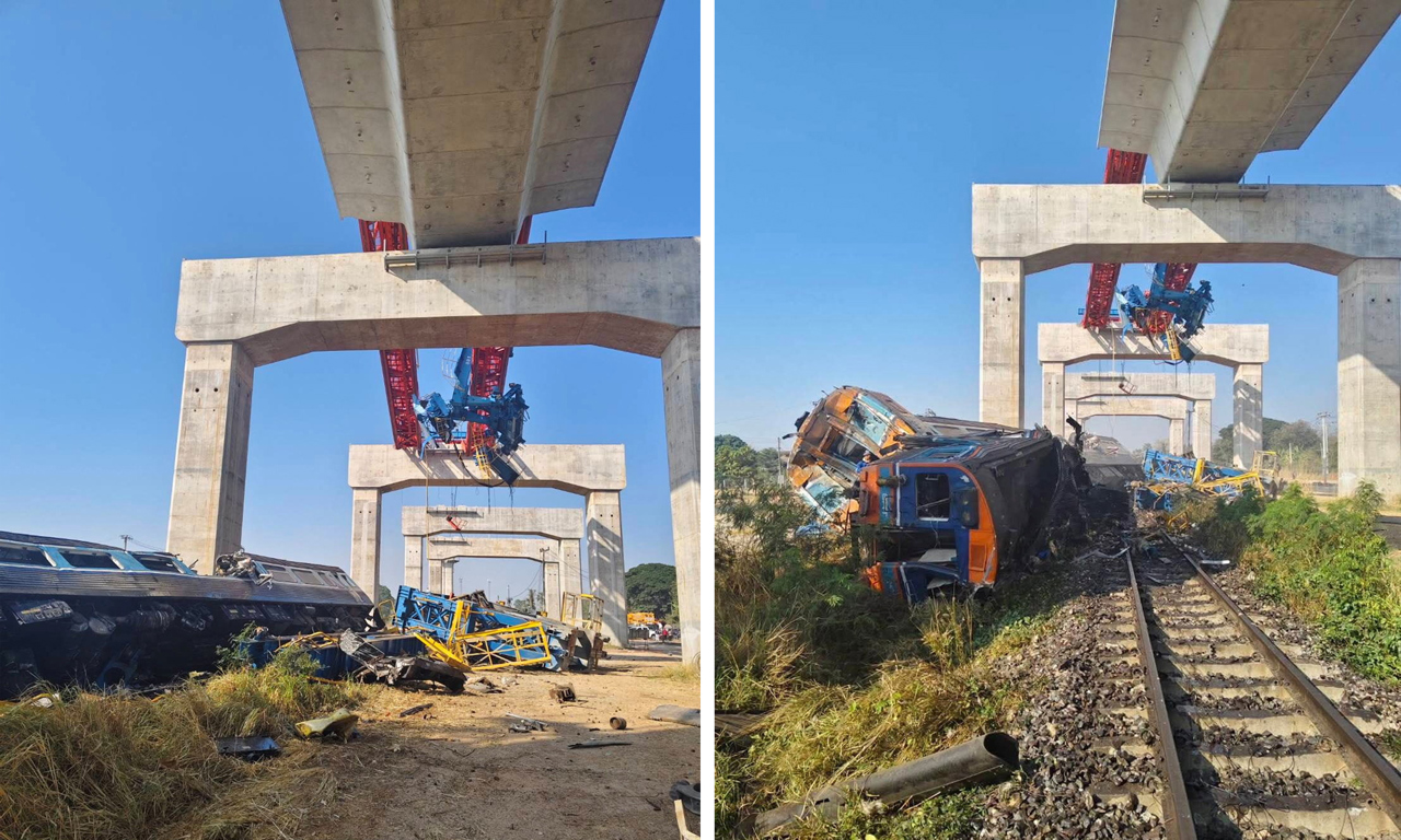 Accident feroviar grav în Thailanda: cel puțin 19 morți și zeci de răniți după ce o macara s-a prăbușit peste un tren