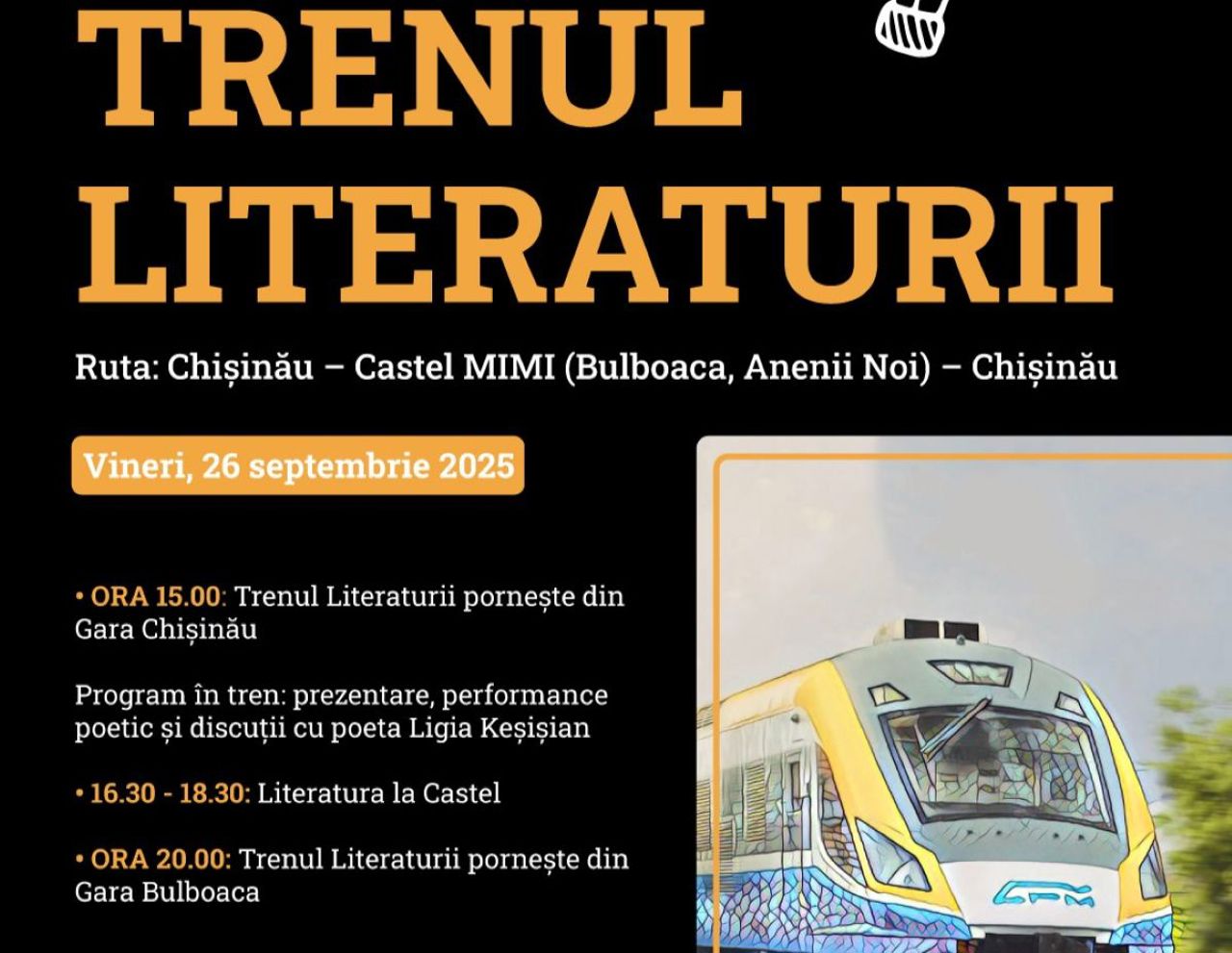FILIT // Trenul Literaturii transformă o plimbare feroviară într-un festival cultural