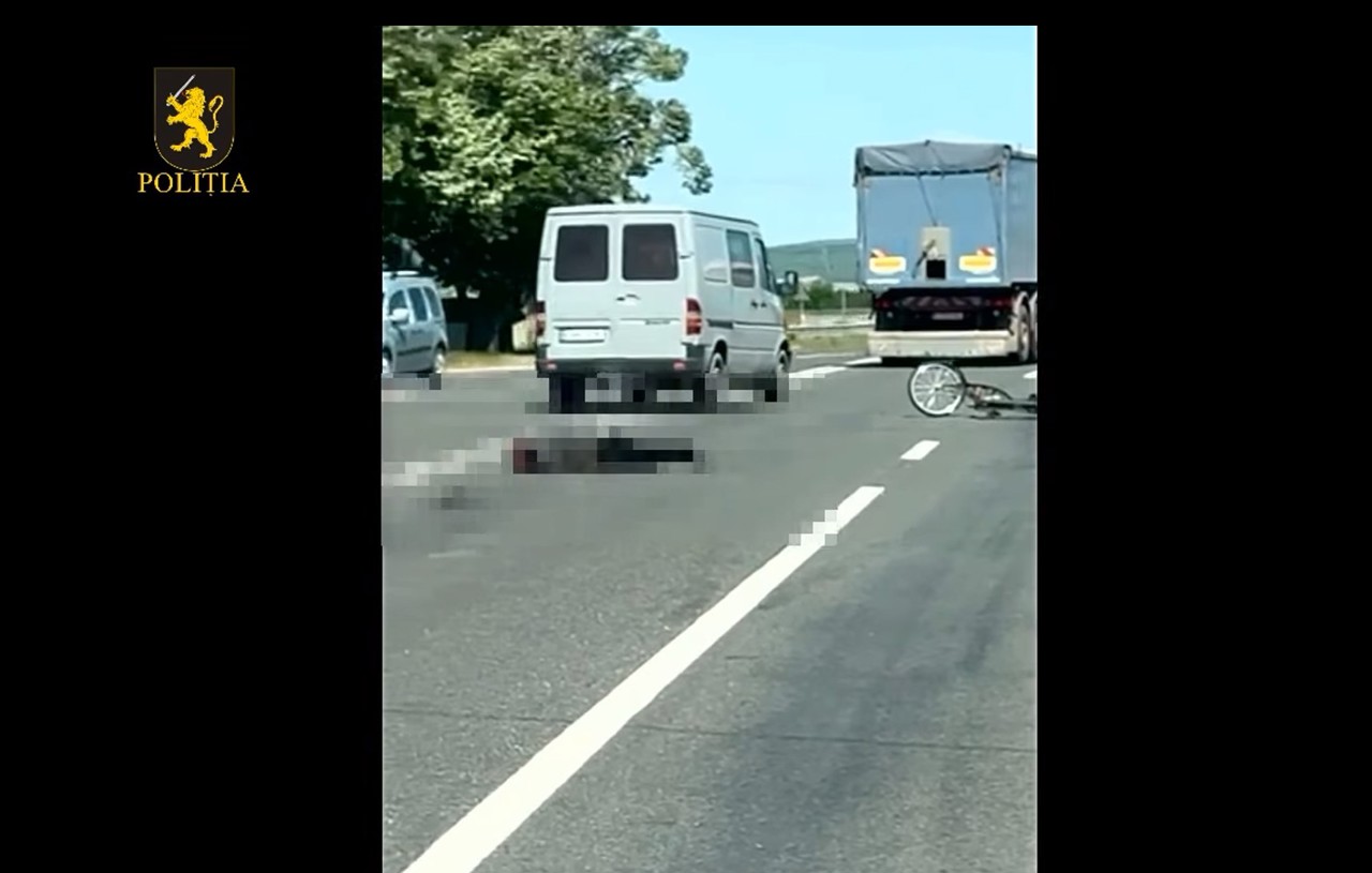 Tragedie la Telenești: un biciclist, lovit mortal pe trecerea de pietoni