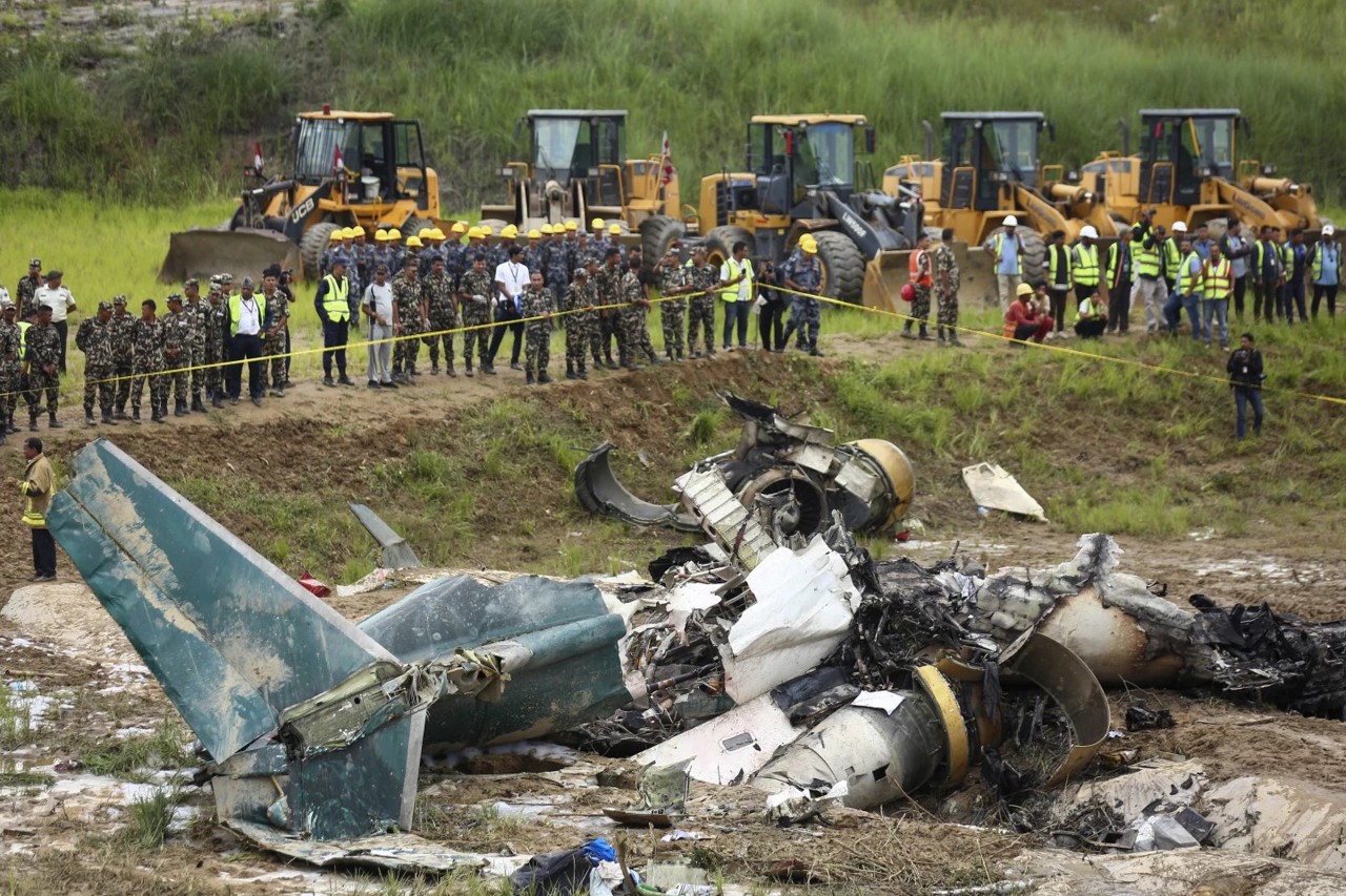 A plane crashed in Nepal immediately after takeoff. The pilot is the only survivor