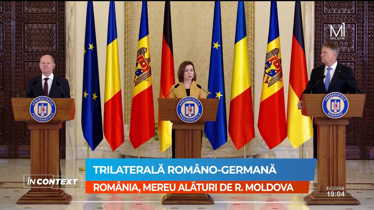 „În Context” din 3 aprilie 2023. Întâlnire trilaterală la București: Iohannis - Scholz - Sandu / Igor Grosu, vizită în Lituania