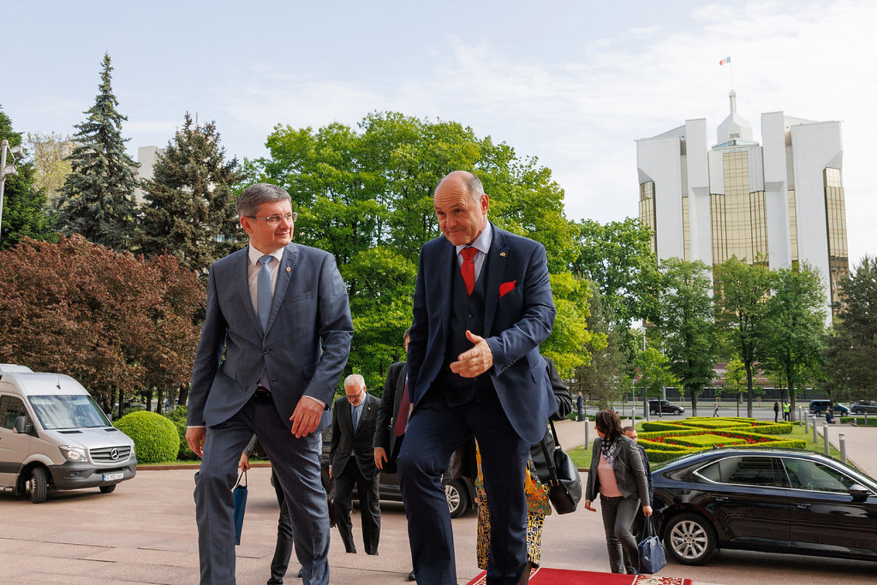 Austrian Speaker Wolfgang Sobotka meets Igor Grosu and Dorin Recean