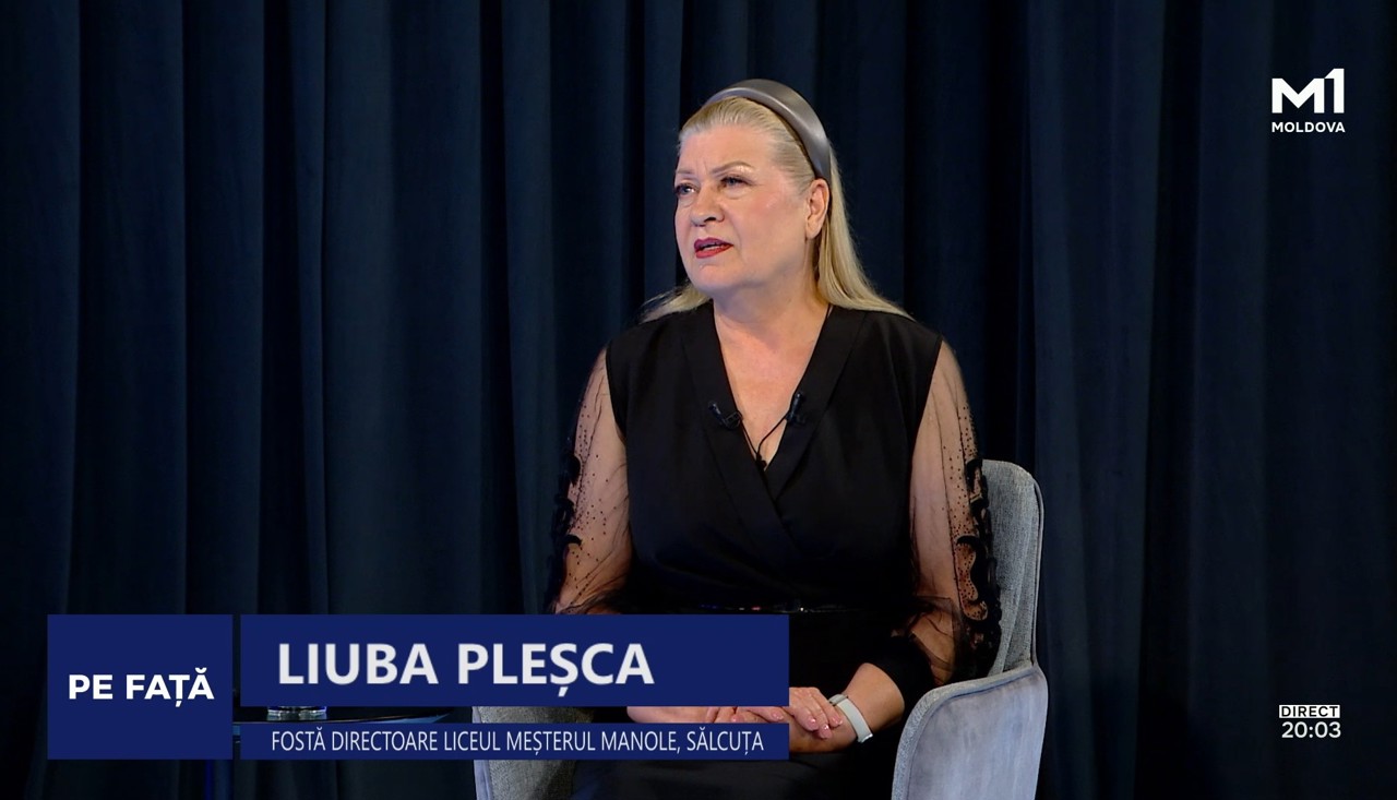 PE FAȚĂ cu Liuba Pleșca, fosta directoare a Liceului Teoretic „Meșterul Manole” din s. Sălcuța