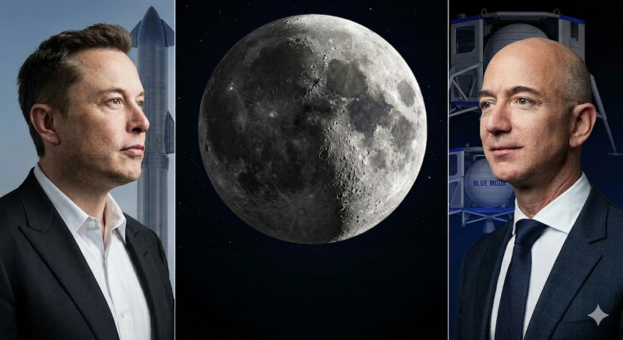 Jeff Bezos l-a învins pe Elon Musk în lupta spațială: NASA alege Blue Origin și alte companii pentru misiuni spațiale