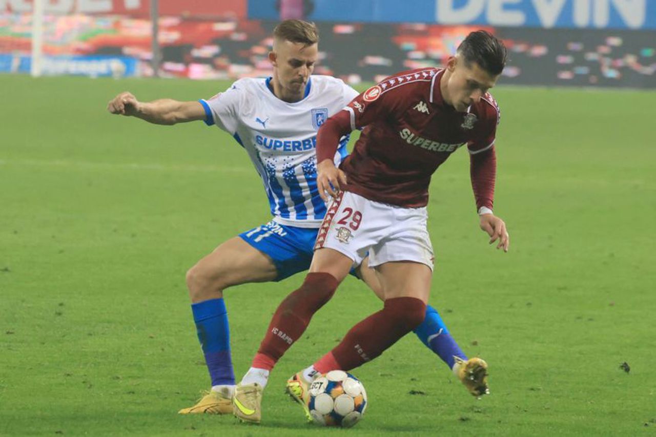 Meci spectaculos în Superliga românescă de fotbal: CSU Craiova și Rapid București au remizat, scor 2:2 