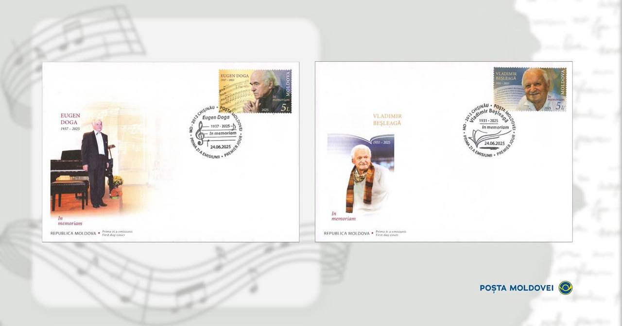 Moldovan Post launches stamps honoring writer Vladimir Beșleagă and composer Eugen Doga