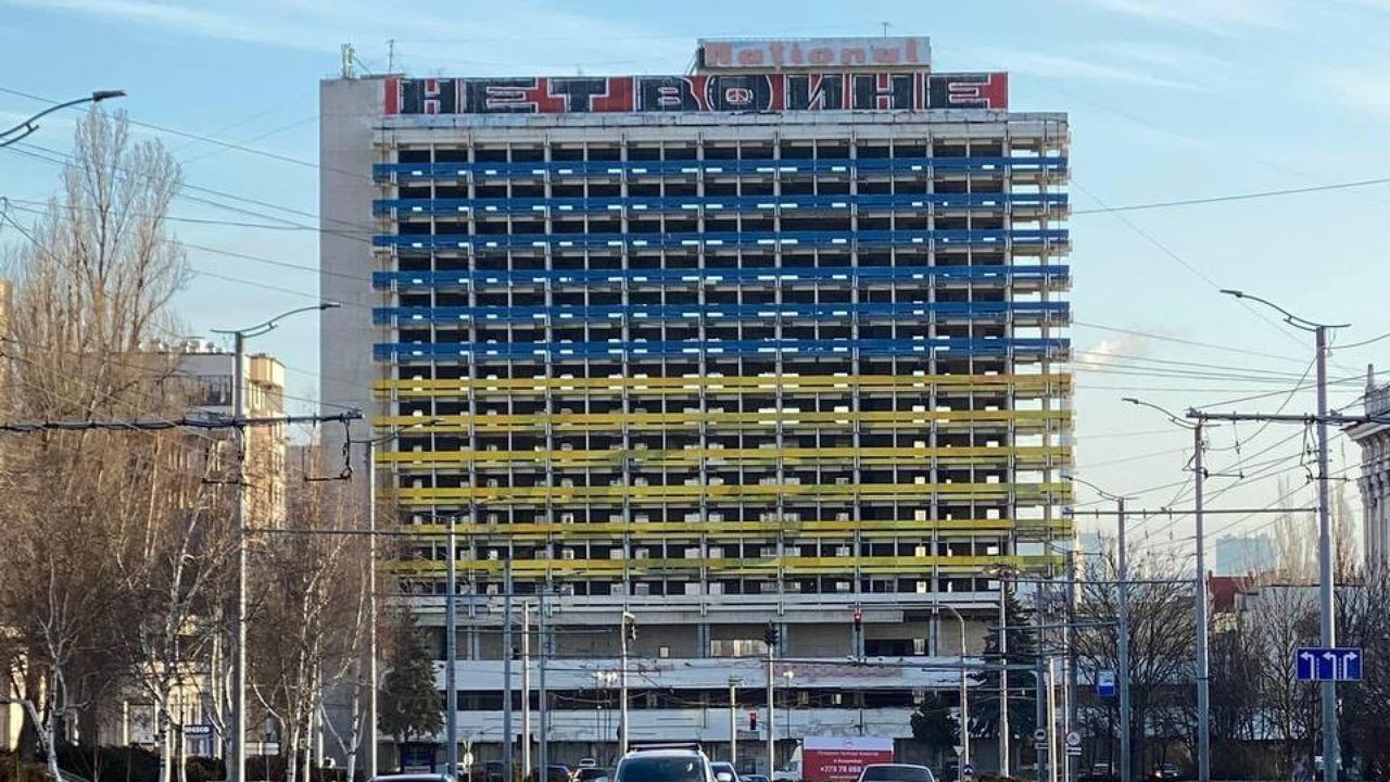 The charred bodies of two people, discovered in the "National" Hotel building