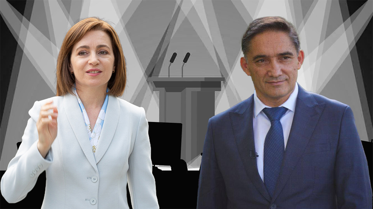 Alegeri 2024 // Dezbatere electorală între Maia Sandu și Alexandr Stoianoglo, la Moldova 1 și Radio Moldova