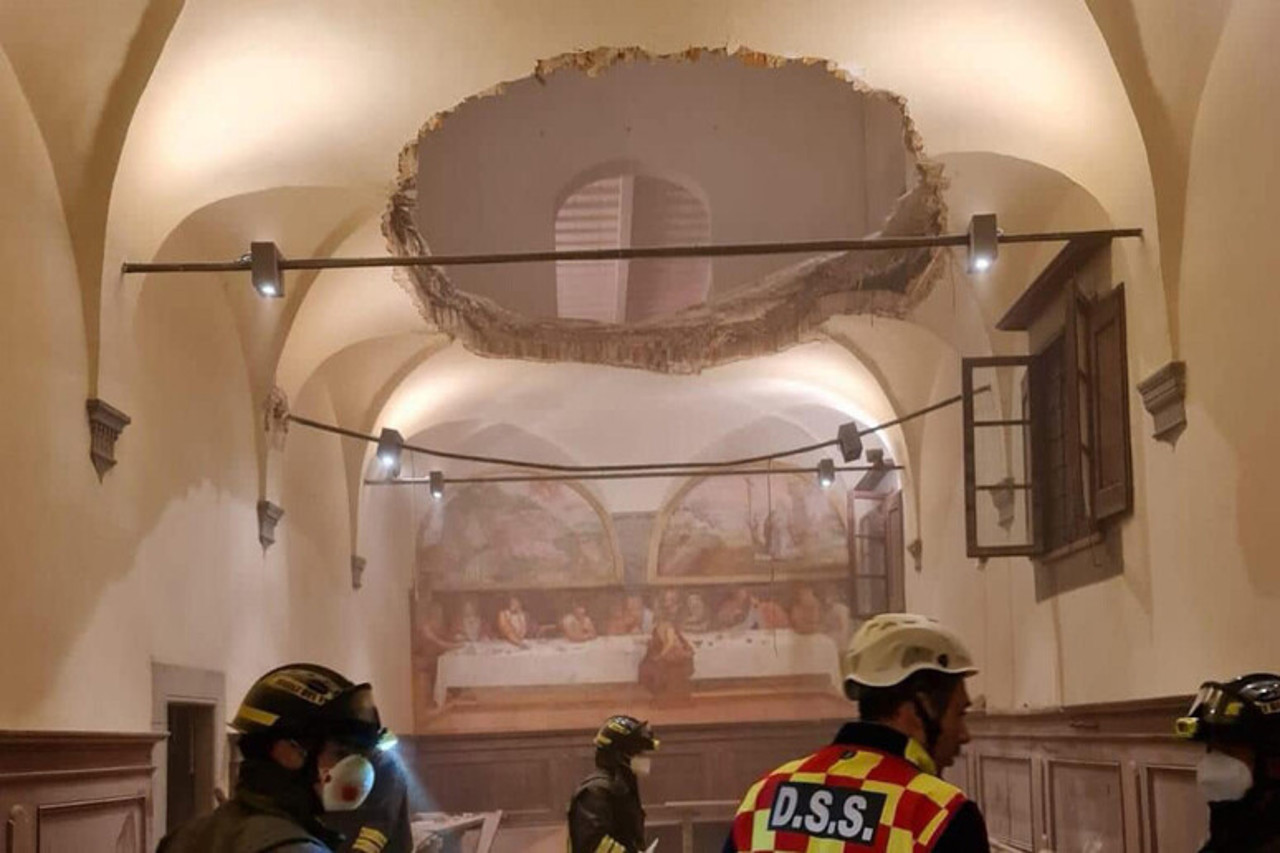 Ceiling in 15th century convent collapses in Italy during wedding reception, injuring 30 people