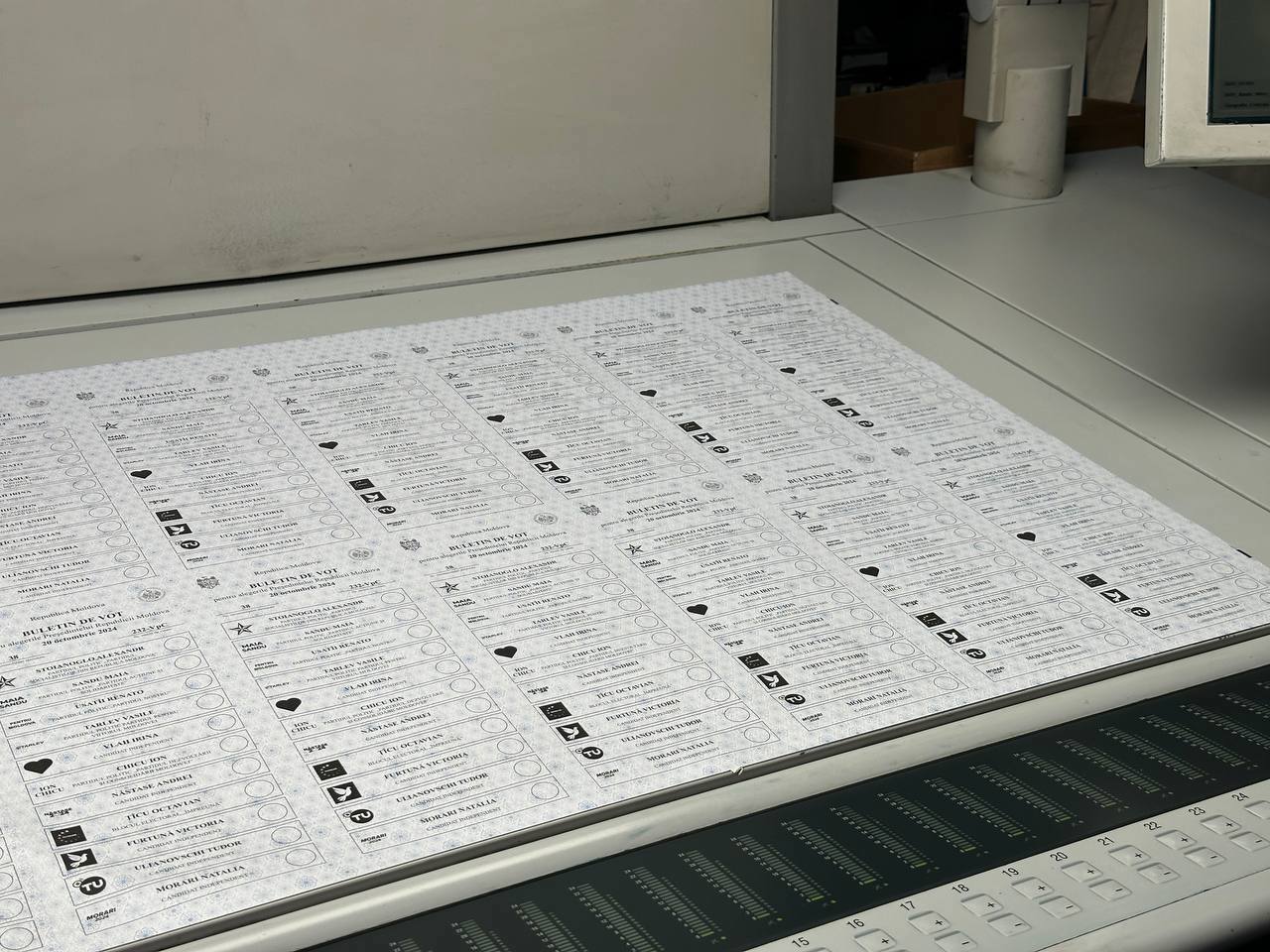 Ballot papers for the October 20 presidential election and referendum are being printed