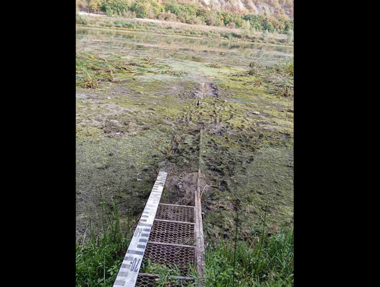 The Nistru River's water level is significantly low in the north