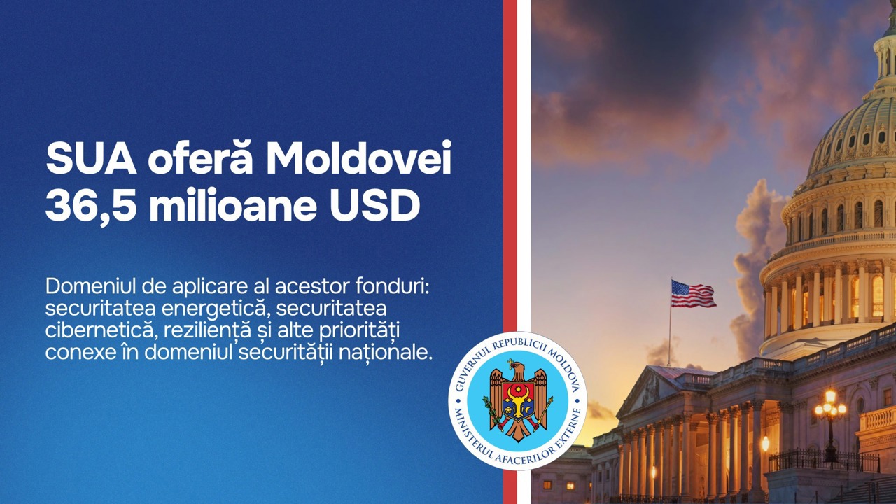 Молдова получит от США 36,5 млн долларов на укрепление национальной безопасности
