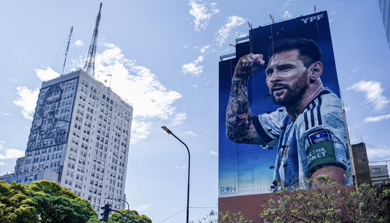 Messi, o nouă pictură murală