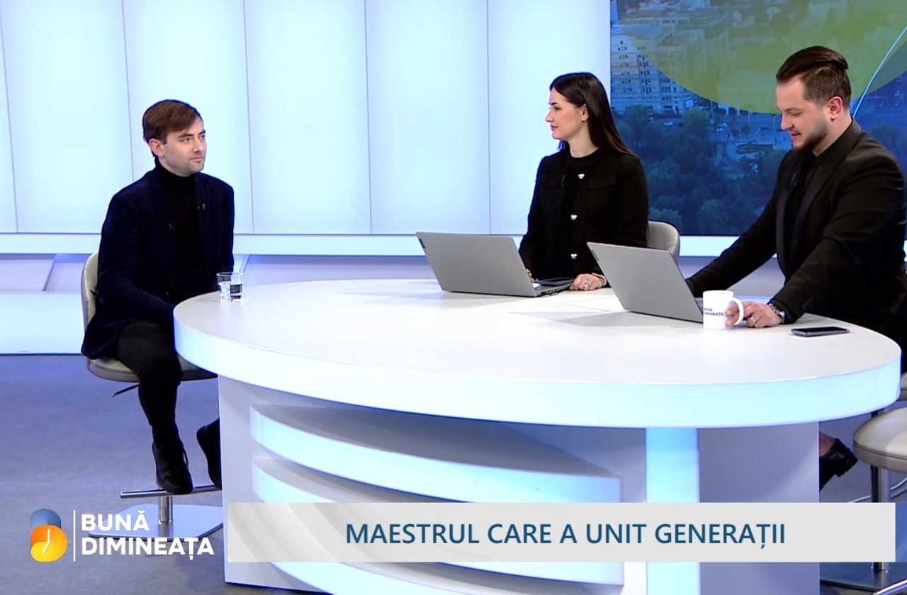 captură video: Ion Prisacara, în platoul emisiunii „Bună dimineața”