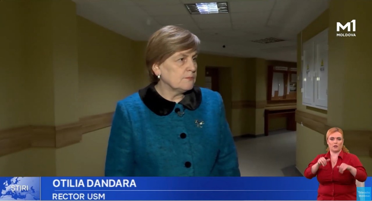 Otilia Dandara, la Moldova 1: „Mi-aș dori foarte mult ca USM să se transforme într-o universitate antreprenorială”