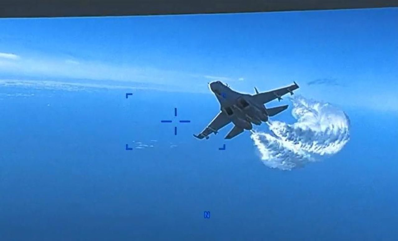  US military releases footage of Russian fighter jet forcing down American drone over Black Sea