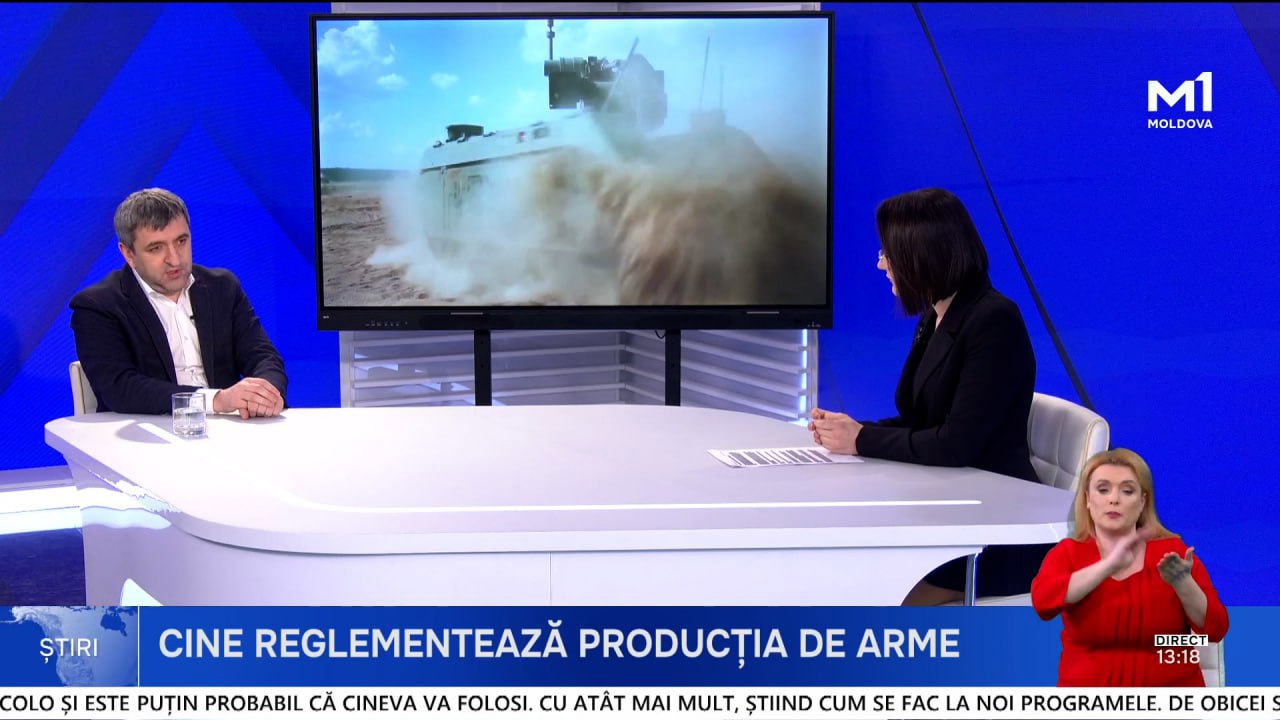 Lilian Carp, la Moldova 1: „Nicio companie privată nu poate să producă muniție militară în R. Moldova”