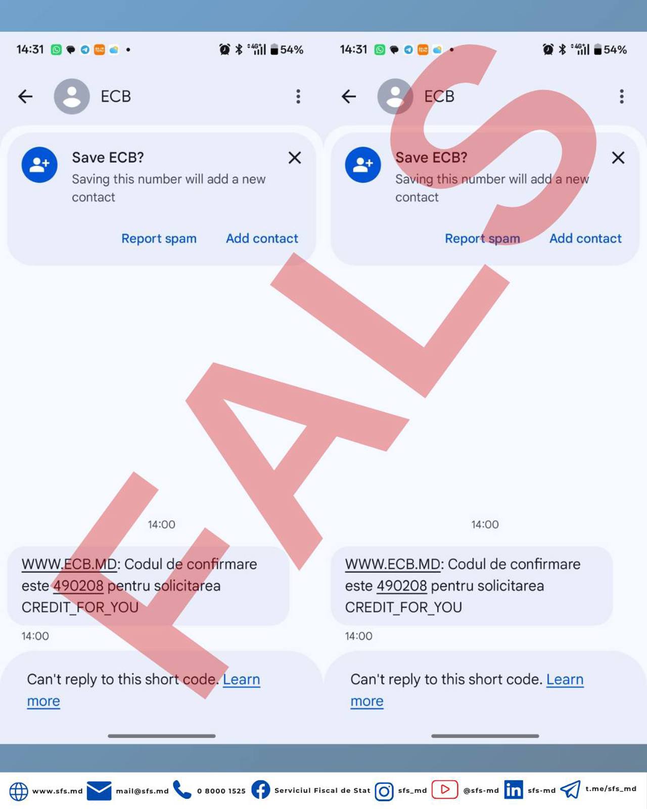 Phone scams posing as the State Tax Service lure citizens to share SMS codes