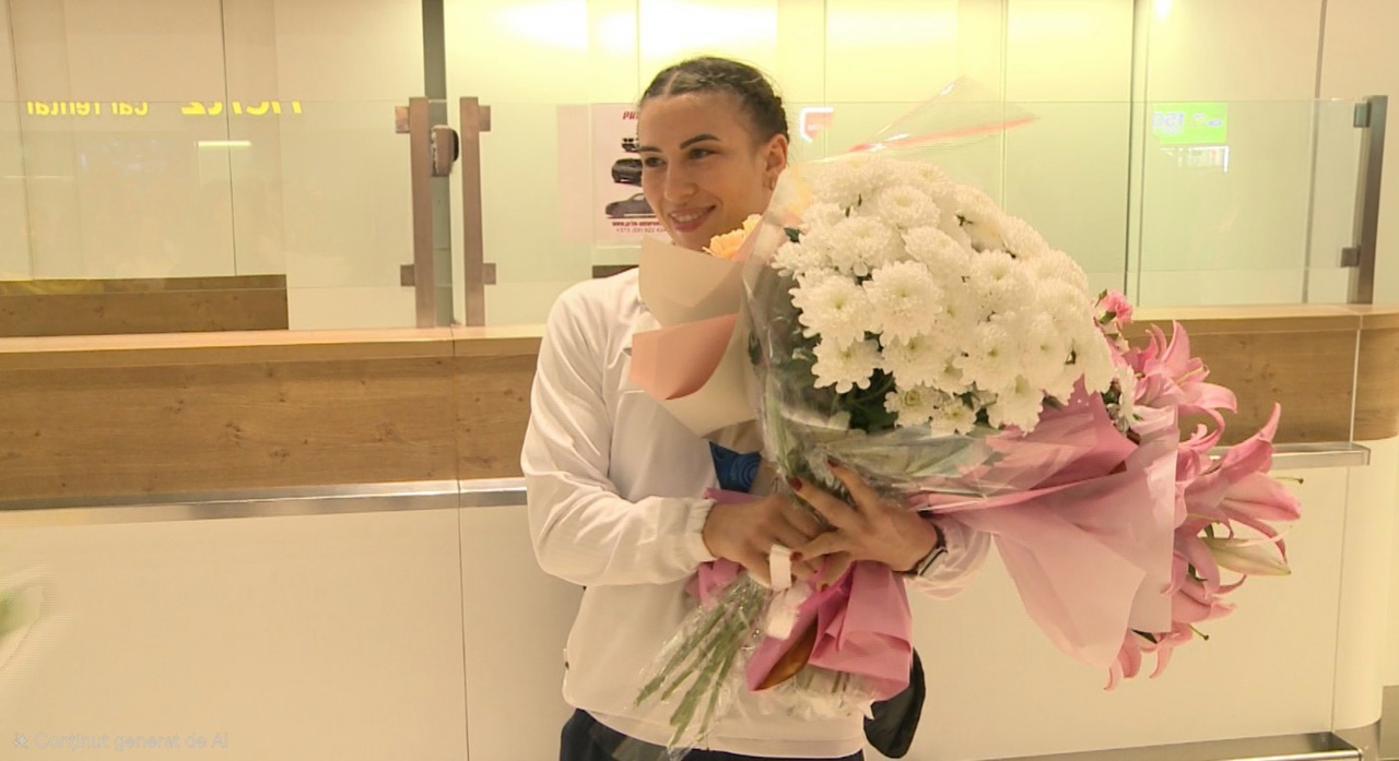 Irina Rîngaci returns home with her silver medal from the World Championship