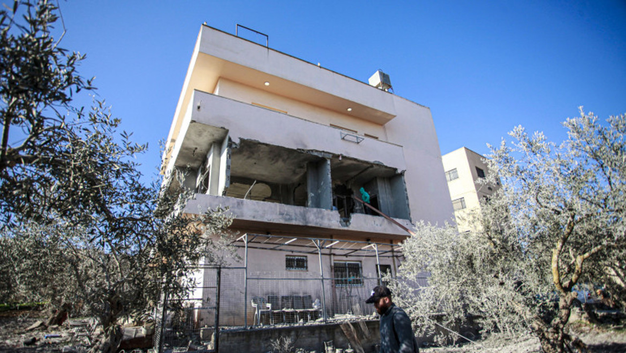 Israeli bombardment in the West Bank. Six Palestinians were killed