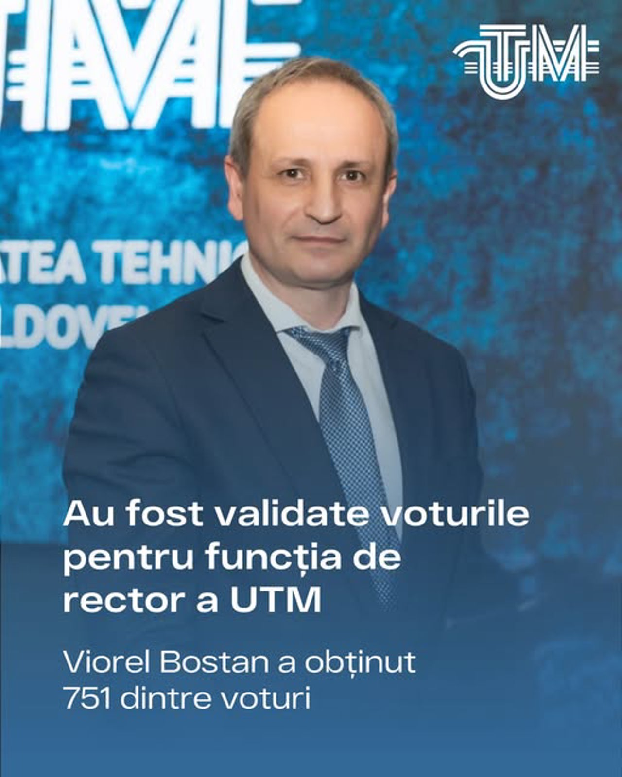 Viorel Bostan re-elected as Rector of UTM