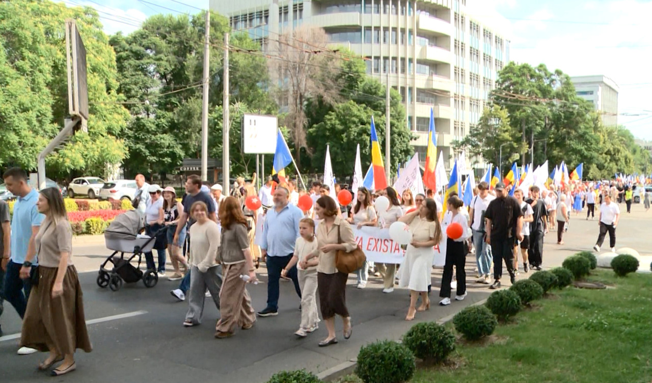 Moldova socialists hold family march ahead of pride parade