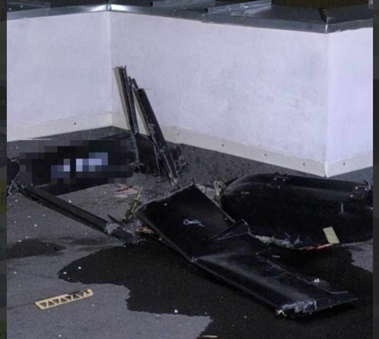 В Кишиневе, на месте падения дрона, взрывчатки не обнаружено