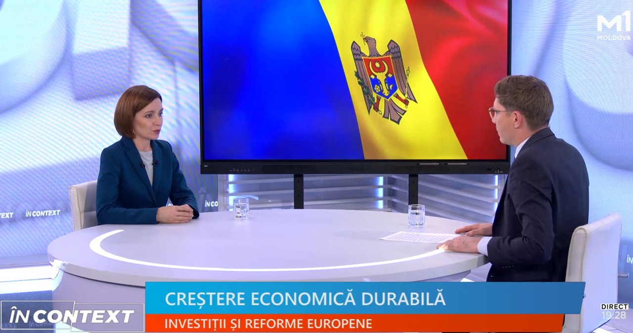 Maia Sandu on Moldova 1 TV: "Russia can no longer hit Moldova economically; we proved we can resist"