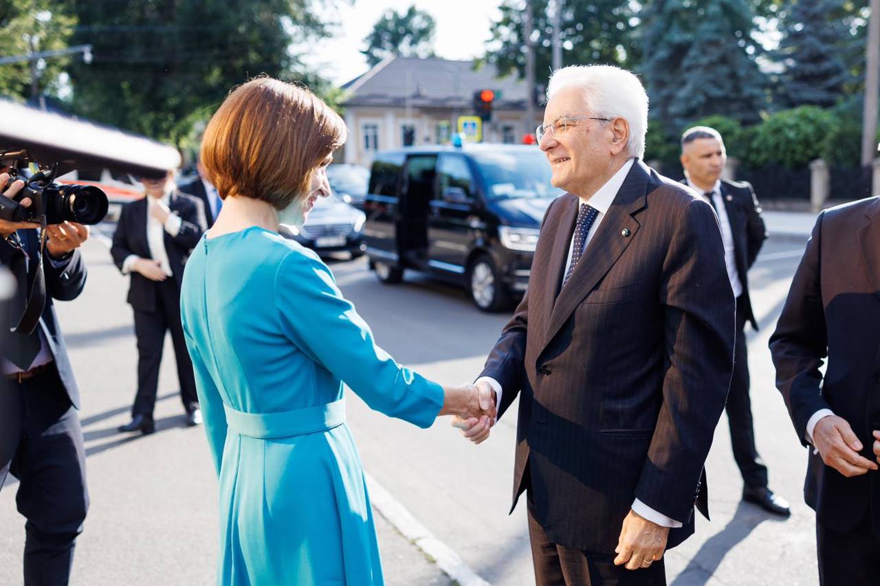 Președintele italian Sergio Mattarella și-a început vizita oficială la Chișinău