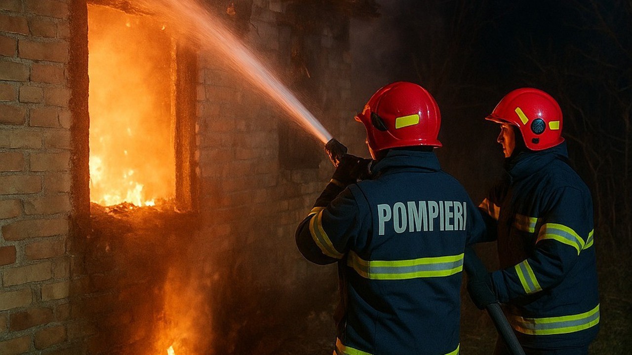 Incendiu provocat de o țigară aprinsă: un bărbat de 72 de ani și-a pierdut viața