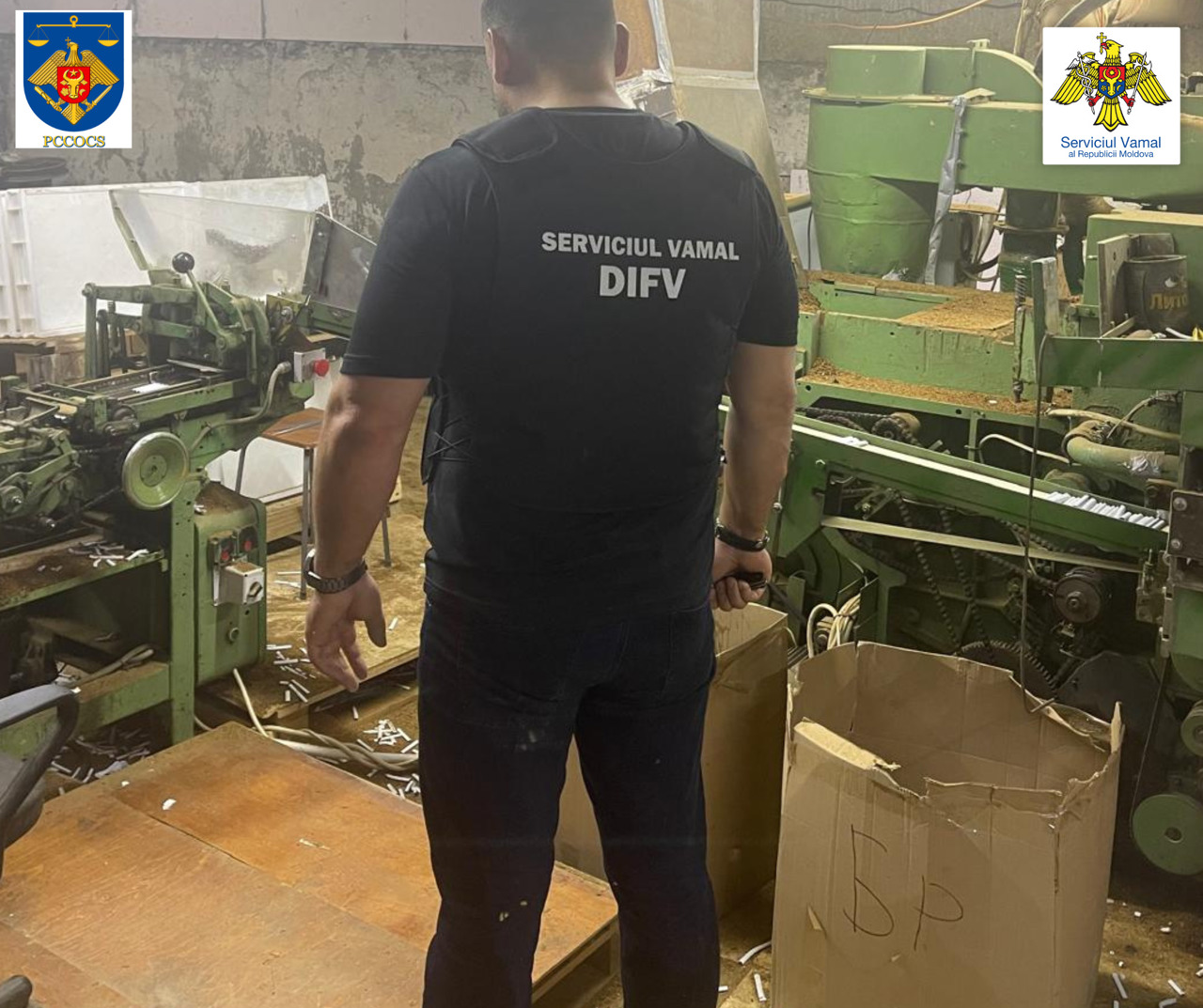 Clandestine cigarette factory near Leușeni seized, 160,000 cigarettes confiscated