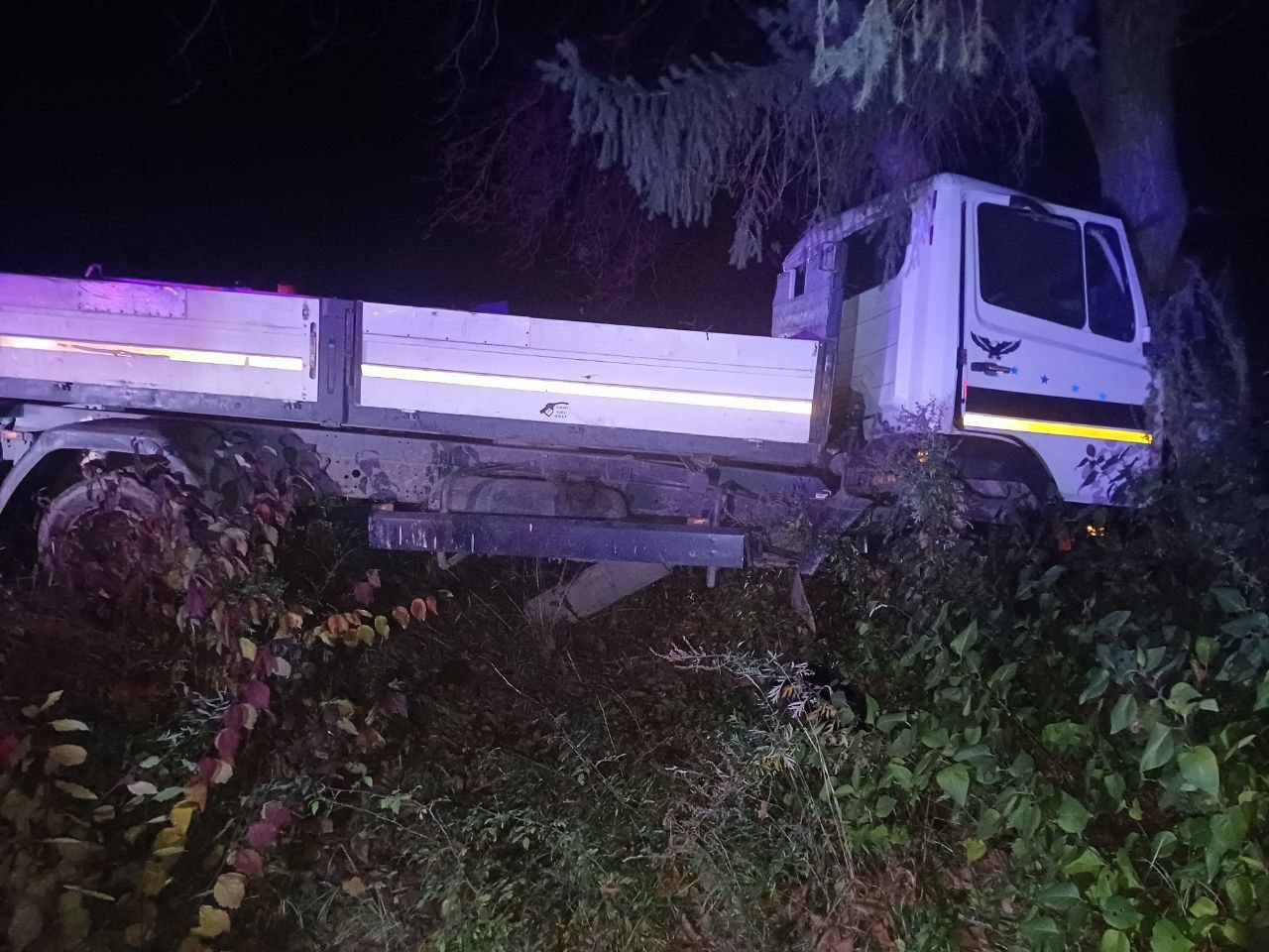 Tragedie la Briceni: un șofer de 38 de ani a murit după ce s-a izbit cu camionul de un copac