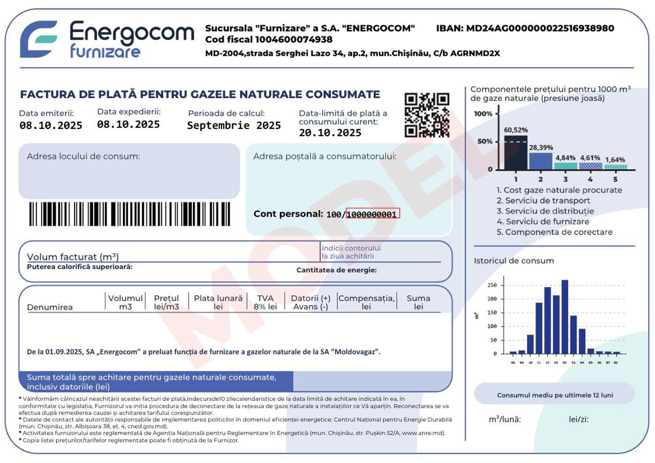 Facturi pentru consumul de gaze cu date greșite: Energocom promite corectarea automată a diferențelor