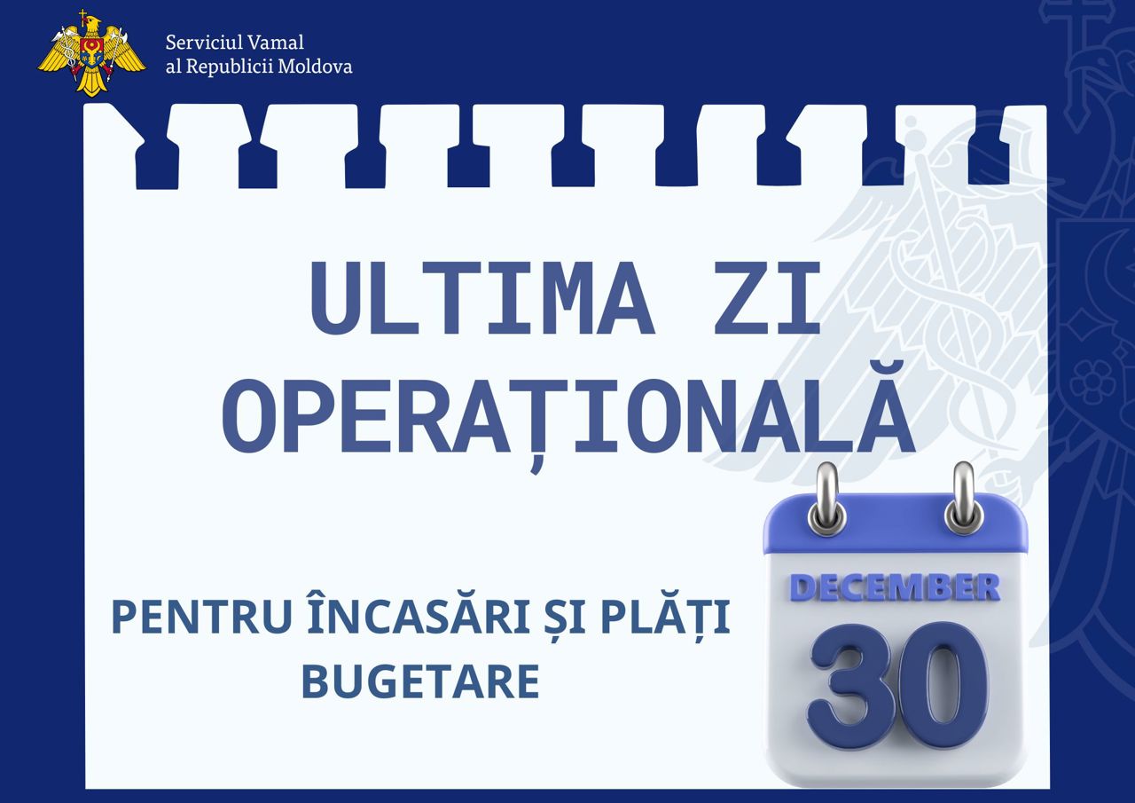 ATENȚIE, agenți economici: ultimele plăți bugetare din 2025 se fac până pe 30 decembrie